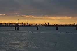 海,晚上,夕陽