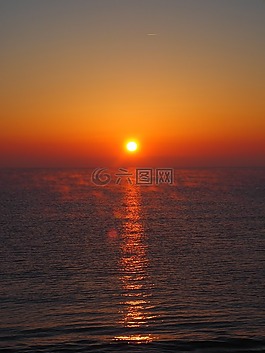 日出,morgenstimmung,海灘