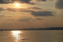 巴拉頓湖,天空,橋