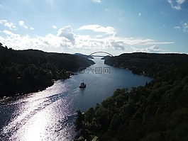 邊框,河,谷