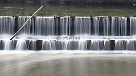 瀑布,長,曝光