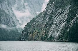 山脈,河,山