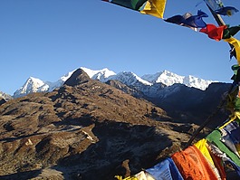 錫金,山,天空