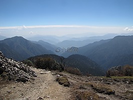 地平線,線索,山