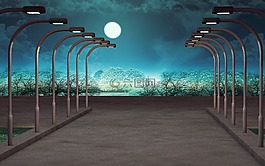 停車場,燈,瀝青