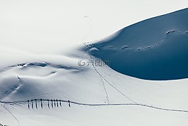 雪,冬天,徒步旅行