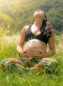 女子,怀孕,女性