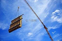 建設(shè),起重機,藍色