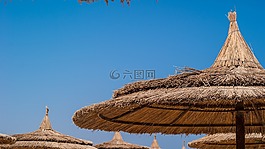 傘,海灘,假日
