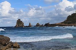 海灘,海,波