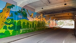 隧道,墻畫,西雅圖