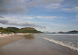 海灘,假期,夏季