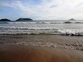 海灘,假期,夏季