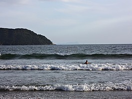 波,海灘,假期