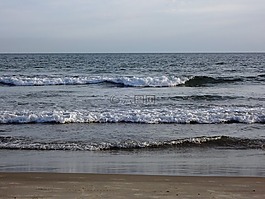 波,海灘,假期
