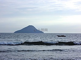 波,海灘,假期