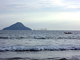 波,海灘,假期