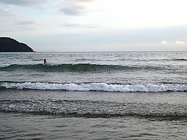 波,海灘,假期