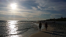 天空,圣羅莎,海灘