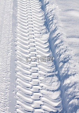 追蹤,雪,白