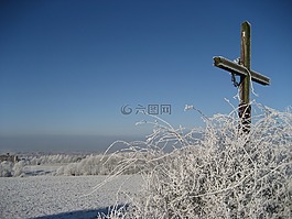 冬天,交叉,霜
