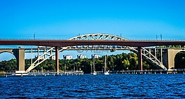 橋,河,水