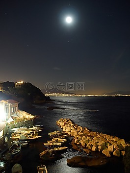 那不勒斯,posillipo,夜