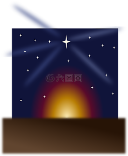 圣誕節(jié),明星,夜