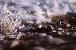 海,石頭,水