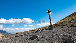 小組,徒步旅行,山