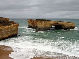 石,海灘,懸崖