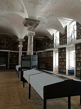阿比,修道院,圖書館