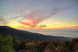 日出,云,上午