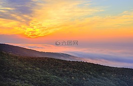 日出,天空,日落