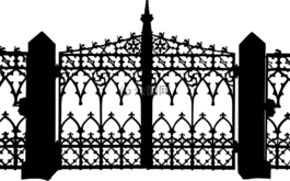 鐵藝,門,側影
