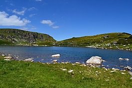 山,湖,綠色