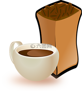杯,咖啡,咖啡豆