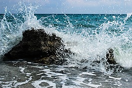 波,海,岸