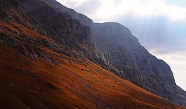 山,景觀,全景