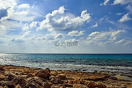 巖質(zhì)海岸,海,地平線