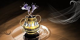 壶,鲜花,玻璃