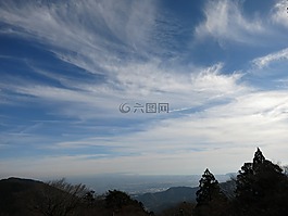 視圖,天空,云
