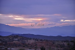 日落,山,山區(qū)