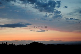天空,云,西