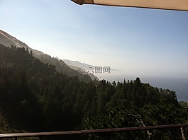 山,霧,天空
