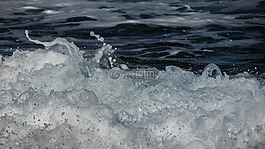 波,砸,泡沫