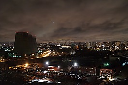 莫斯科,城市,夜