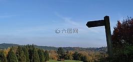跡象,走,景觀