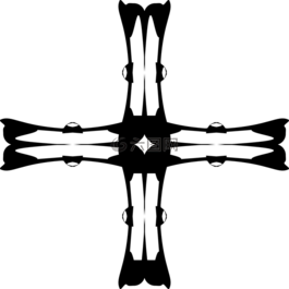 交叉,教堂,側影