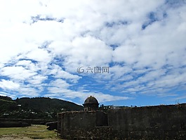 天空,云,綠色